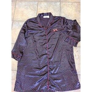 Amoureuse Nightshirt 1X Trim Satin Sleepwear Gown Lingerie